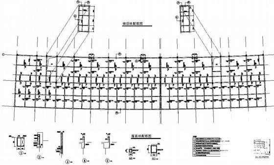 3层框架结构独立基础商业楼结构设计CAD施工图纸(平面布置图) - 1