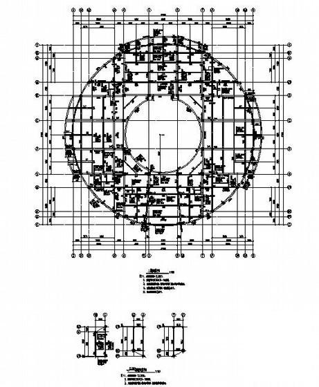 3层框架结构博物馆结构设计CAD施工图纸（独立基础）(地下室外墙) - 3
