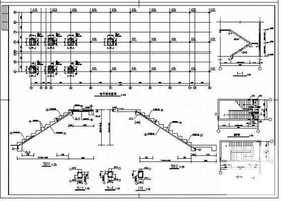 独立基础框架混凝土厂房结构设计CAD施工图纸 - 4