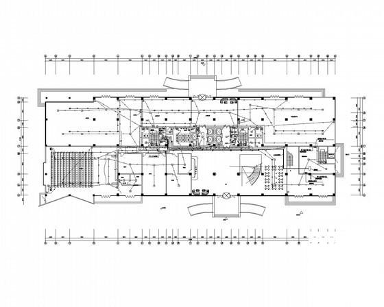 16层国际商务大厦强弱电CAD施工图纸（地下1层，）(平面布置图) - 2