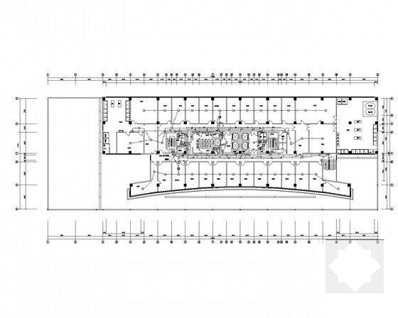 16层国际商务大厦强弱电CAD施工图纸（地下1层，）(平面布置图) - 4