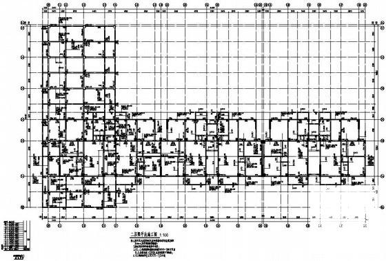 11层框架剪力墙住宅楼结构CAD施工图纸（桩基础，6度抗震） - 2