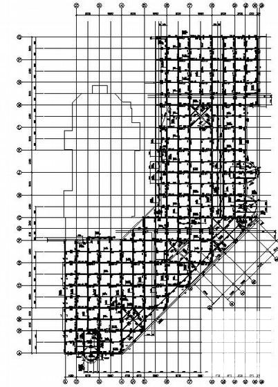 地上两层框架结构步行街结构CAD施工图纸（独立基础，6度抗震） - 1