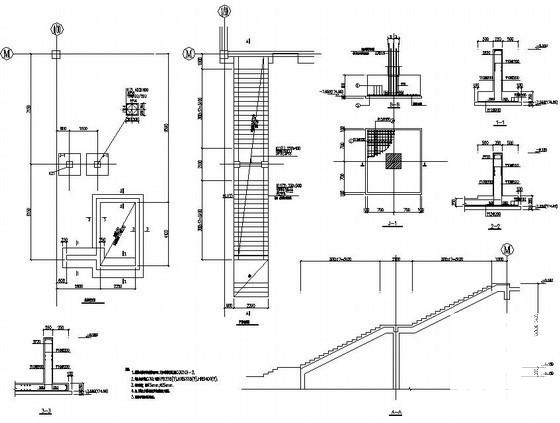 地上两层框架结构步行街结构CAD施工图纸（独立基础，6度抗震） - 2