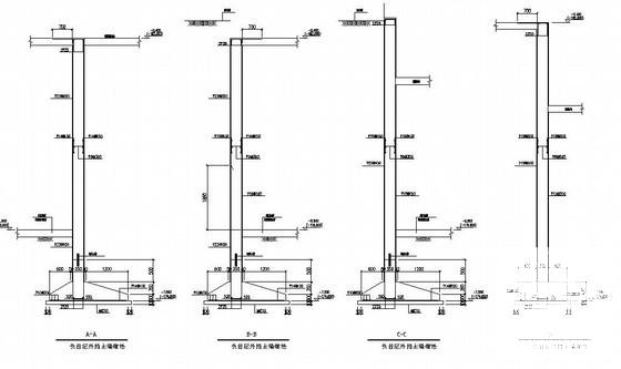 地上两层框架结构步行街结构CAD施工图纸（独立基础，6度抗震） - 4