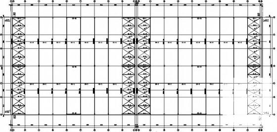 上两层框架车间结构CAD施工图纸（独立基础，6度抗震）(平面布置图) - 2