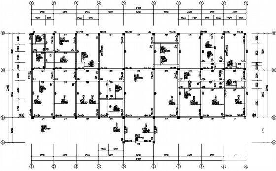 地上4层框架住宅楼结构CAD施工图纸（条形基础,独立基础） - 1