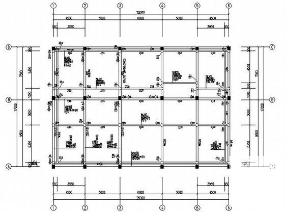 地上4层框架住宅楼结构CAD施工图纸（条形基础,独立基础） - 2