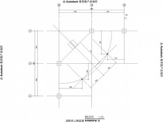 网架雨篷带显示屏结构CAD施工图纸(节点大样图) - 3