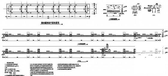 框架独立基础加油站结构设计CAD施工图纸(平面布置图) - 4