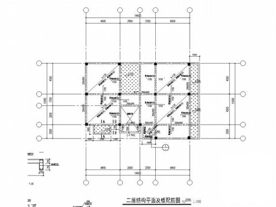 上两层框架结构办公楼结构图纸（7度抗震，桩基础） - 4