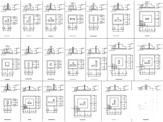 地上3层框架别墅结构图（独立基础，9页施工图纸） - 4