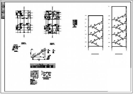 4层独立基础框架厂房结构设计CAD施工图纸 - 4