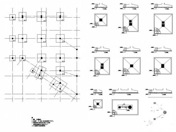 地上两层框架结构商业楼结构图纸（7度抗震，高8.6米） - 1
