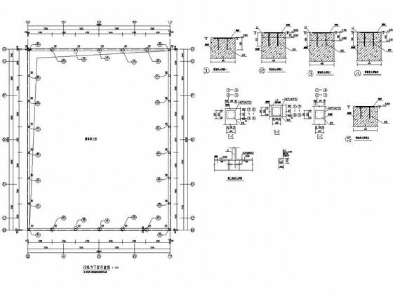 风雨操场屋顶网架结构CAD施工图纸 - 1
