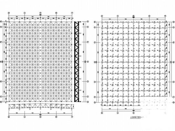 风雨操场屋顶网架结构CAD施工图纸 - 2