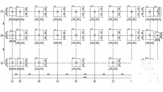 110kV变电站配电楼结构设计CAD施工图纸（独立基础） - 1
