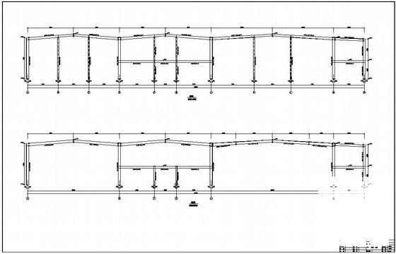 20米跨汽车4S店钢结构设计CAD施工图纸(平面布置图) - 4
