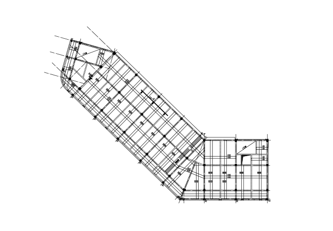 4层互联网创业园框架结构商业楼结构CAD施工图纸(平面布置图) - 1