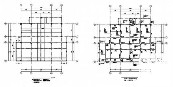 溧阳公5层框架生产管理用房结构设计CAD施工图纸(基础平面图) - 2