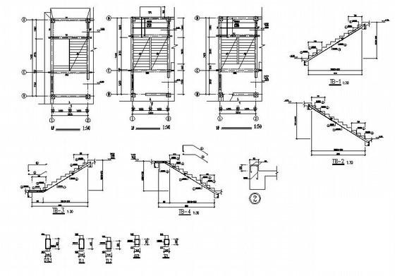 溧阳公5层框架生产管理用房结构设计CAD施工图纸(基础平面图) - 4