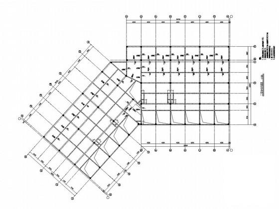 上2层框架结构住宅楼结构CAD施工图纸（高7.8米） - 2