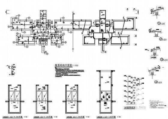 6层条形基础底框住宅楼结构设计CAD施工图纸 - 4