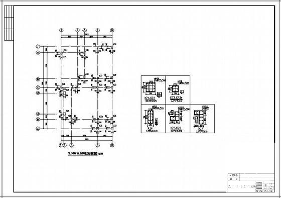 独立基础异形柱框架别墅结构设计CAD施工图纸(平面布置图) - 3