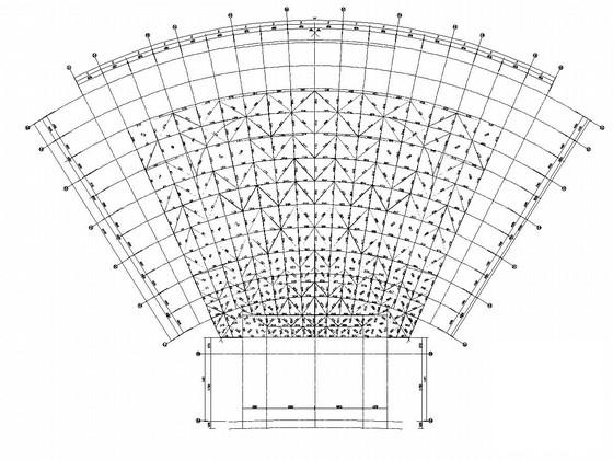 双向桁架钢屋盖结构CAD施工图纸 - 2