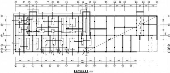 6层条形基础带阁楼框架住宅结构设计CAD施工图纸(水泥土搅拌桩) - 3