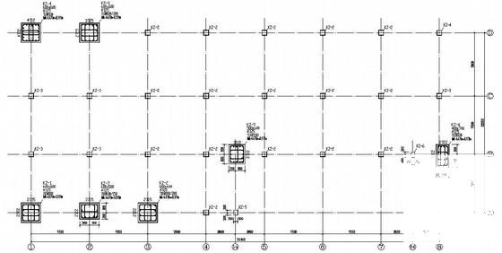 框架结构独立基础矿井公司食堂结构设计CAD施工图纸(平面布置图) - 1
