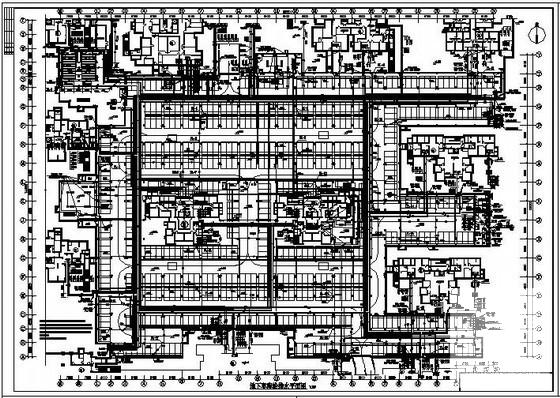 特大型地下车库给排水设计CAD施工图纸(消防系统图) - 1