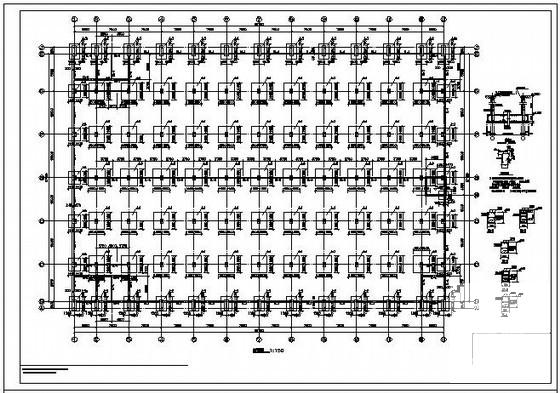 3层钢管桁架框架结构设计CAD图纸（6度抗震，独立基础） - 1