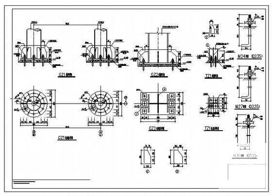 3层钢管桁架框架结构设计CAD图纸（6度抗震，独立基础） - 4