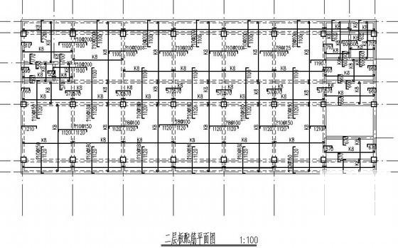 3层柱下独立基础框架结构办公楼结构设计CAD施工图纸 - 1