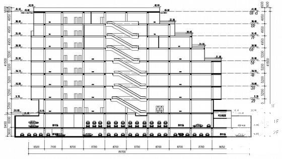 8层商业购物广场给排水设计CAD施工图纸（地下室、人防）(自喷系统原理图) - 3