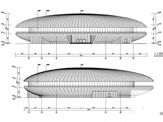 3层钢框架结构国际游艇会展中心结构图纸（建筑图纸） - 1