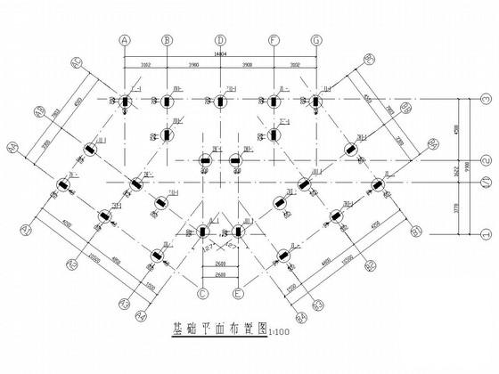 上6层框架结构棚户区结构改造CAD施工图纸（7度抗震）(灌注桩基础) - 1