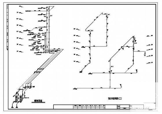 7层高校图书馆给排水CAD施工图纸(建筑面积) - 3