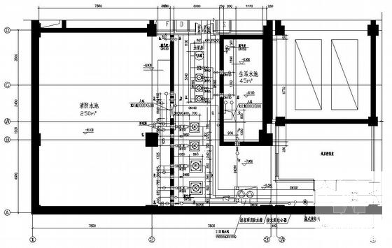 15层商住楼给排水CAD施工图纸(公共建筑) - 3