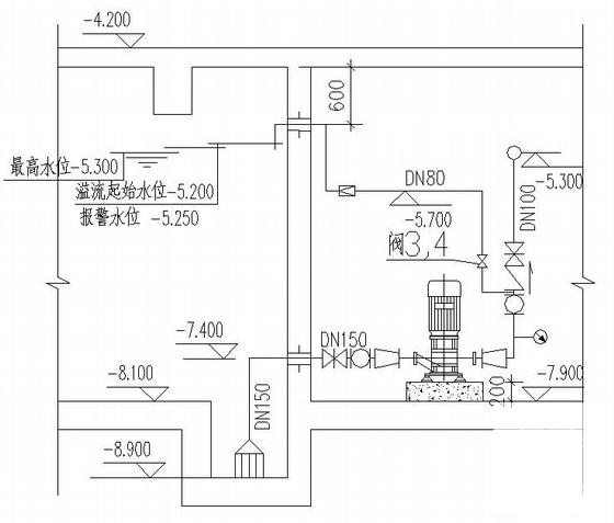 15层商住楼给排水CAD施工图纸(公共建筑) - 4