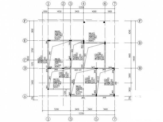 上两层框架结构小别墅结构CAD施工图纸（独立基础） - 3