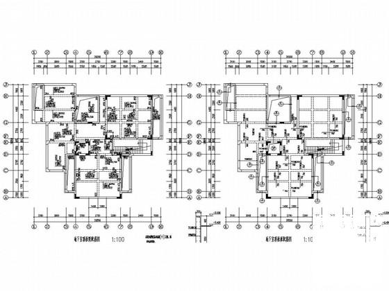 上4层框架结构别墅结构CAD施工图纸（7度抗震） - 2