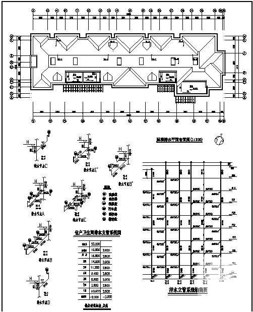 6层住宅楼给排水CAD施工图纸(室外消防系统) - 1