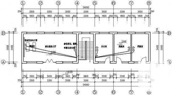 两层服务站大楼电气CAD施工图纸（三级负荷） - 2