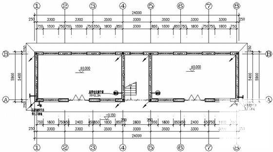 两层服务站大楼电气CAD施工图纸（三级负荷） - 3
