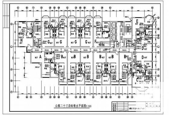 27层酒店及公寓给排水CAD施工图纸 - 1