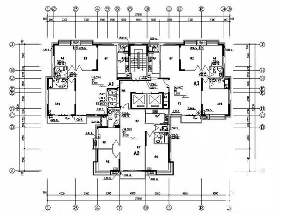 16层小区住宅楼及居委会办公楼给排水CAD施工图纸(自动喷水灭火系统) - 1