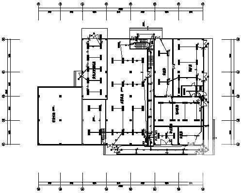 两层宾馆设备用房电气CAD施工图纸（一级负荷）(消防自动报警) - 1