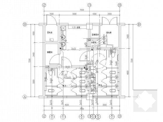 5层生态科技楼给排水CAD施工图纸 - 5